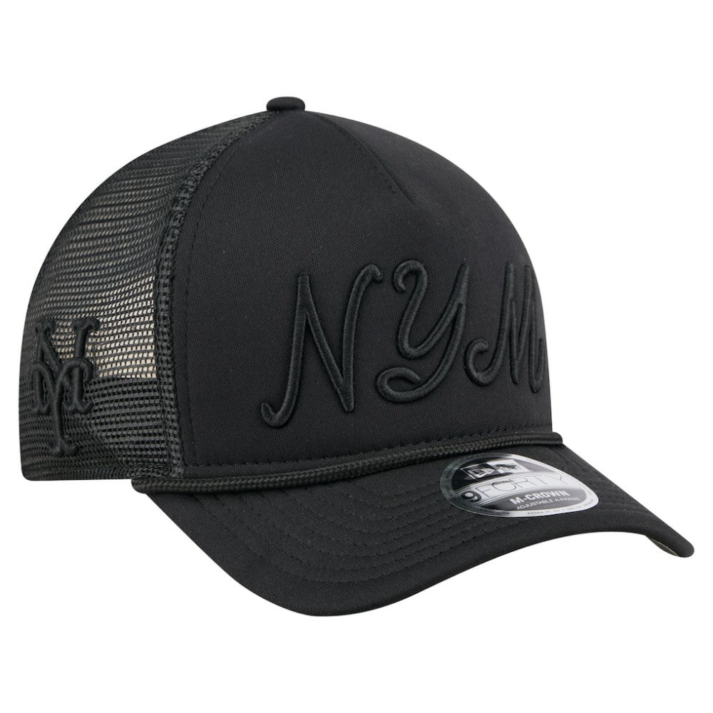 New York Mets New Era City Initial 9FORTY A-Frame M-Crown Adjustable Trucker Hat - MLB