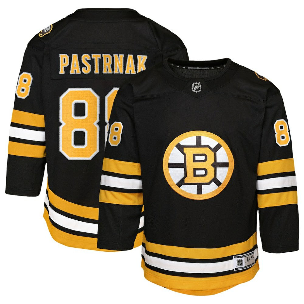 David Pastrnak Boston Bruins Youth Home Premier Player Jersey - Black - NHL