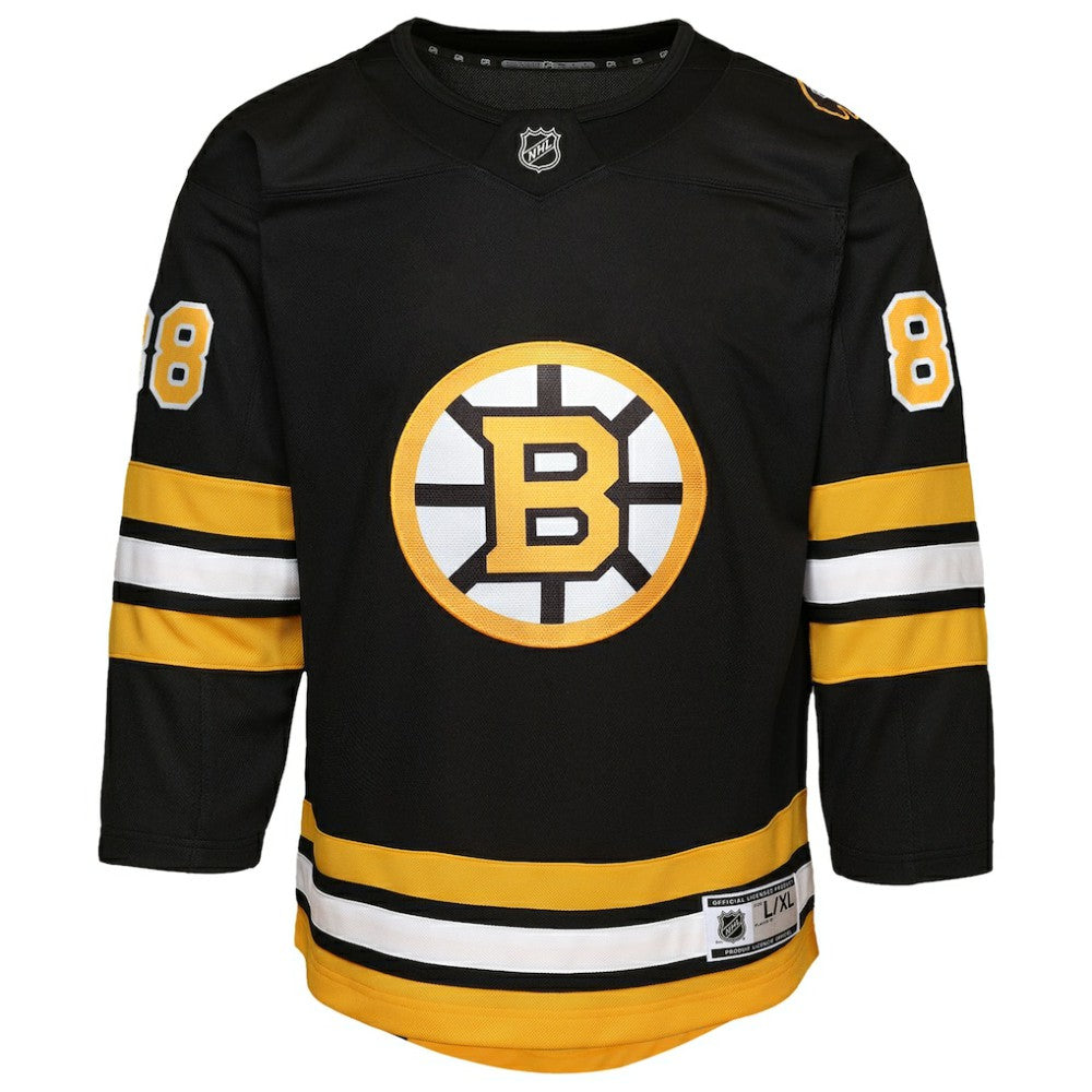 David Pastrnak Boston Bruins Youth Home Premier Player Jersey - Black - NHL