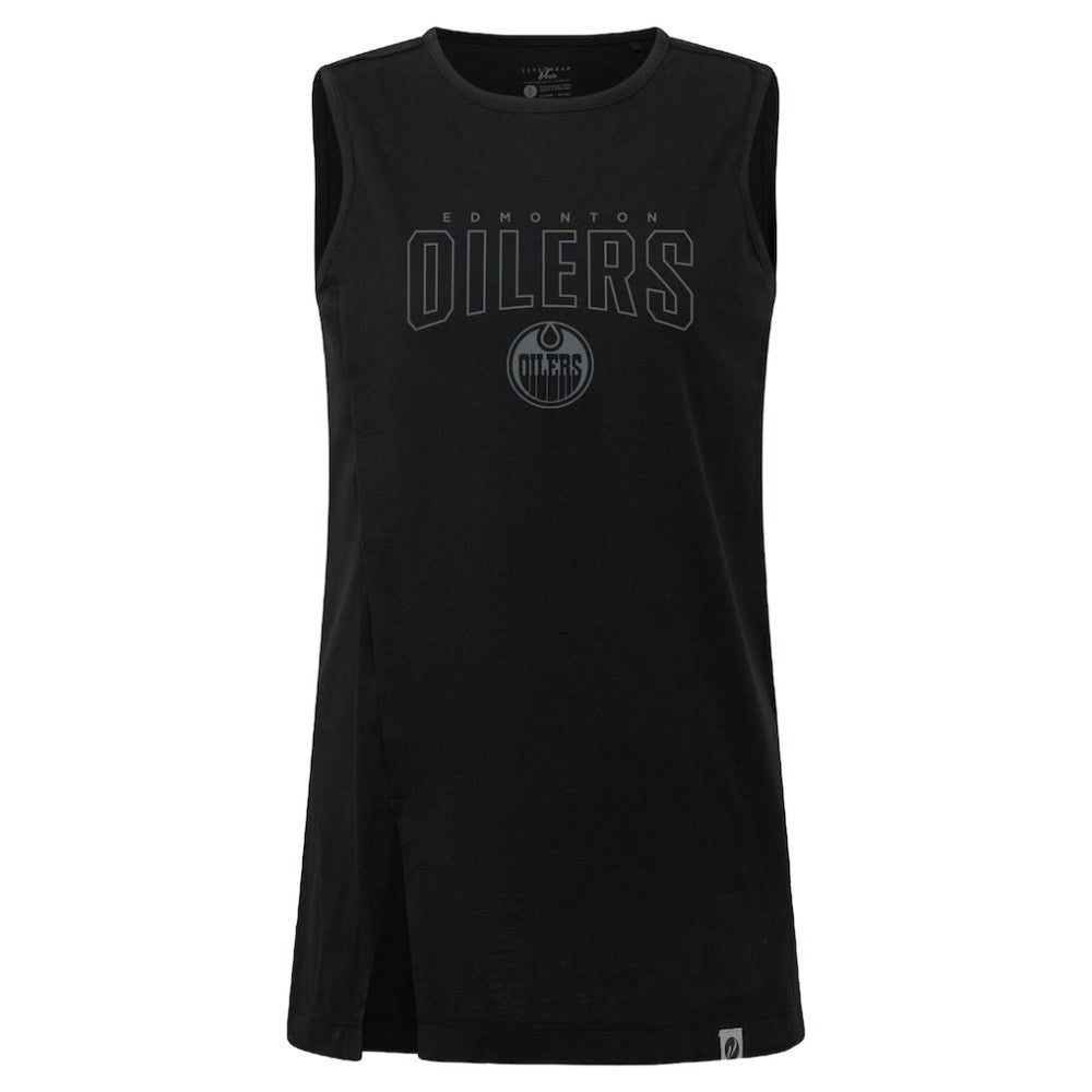 Edmonton Oilers Levelwear Women's Influx Darkmoon Tank Top - Black - NHL