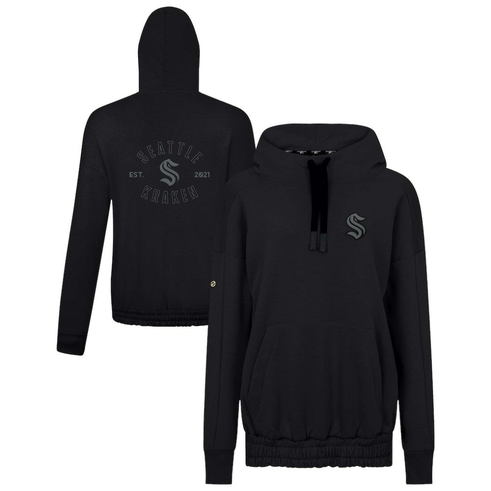 Seattle Kraken Levelwear Women's Waterfall Nightfall Pullover Hoodie - Black - NHL