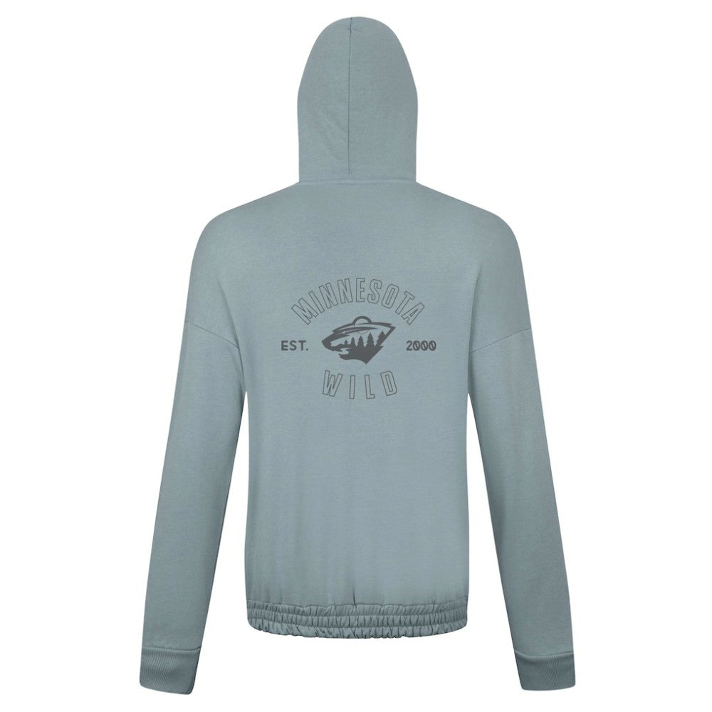 Minnesota Wild Levelwear Women's Waterfall Nightfall Pullover Hoodie - Gray - NHL