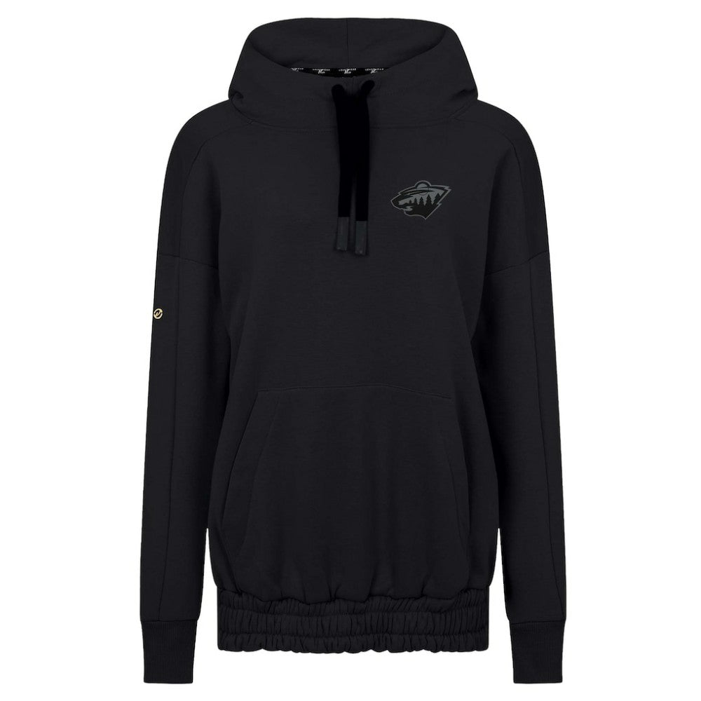 Minnesota Wild Levelwear Women's Waterfall Nightfall Pullover Hoodie - Black - NHL