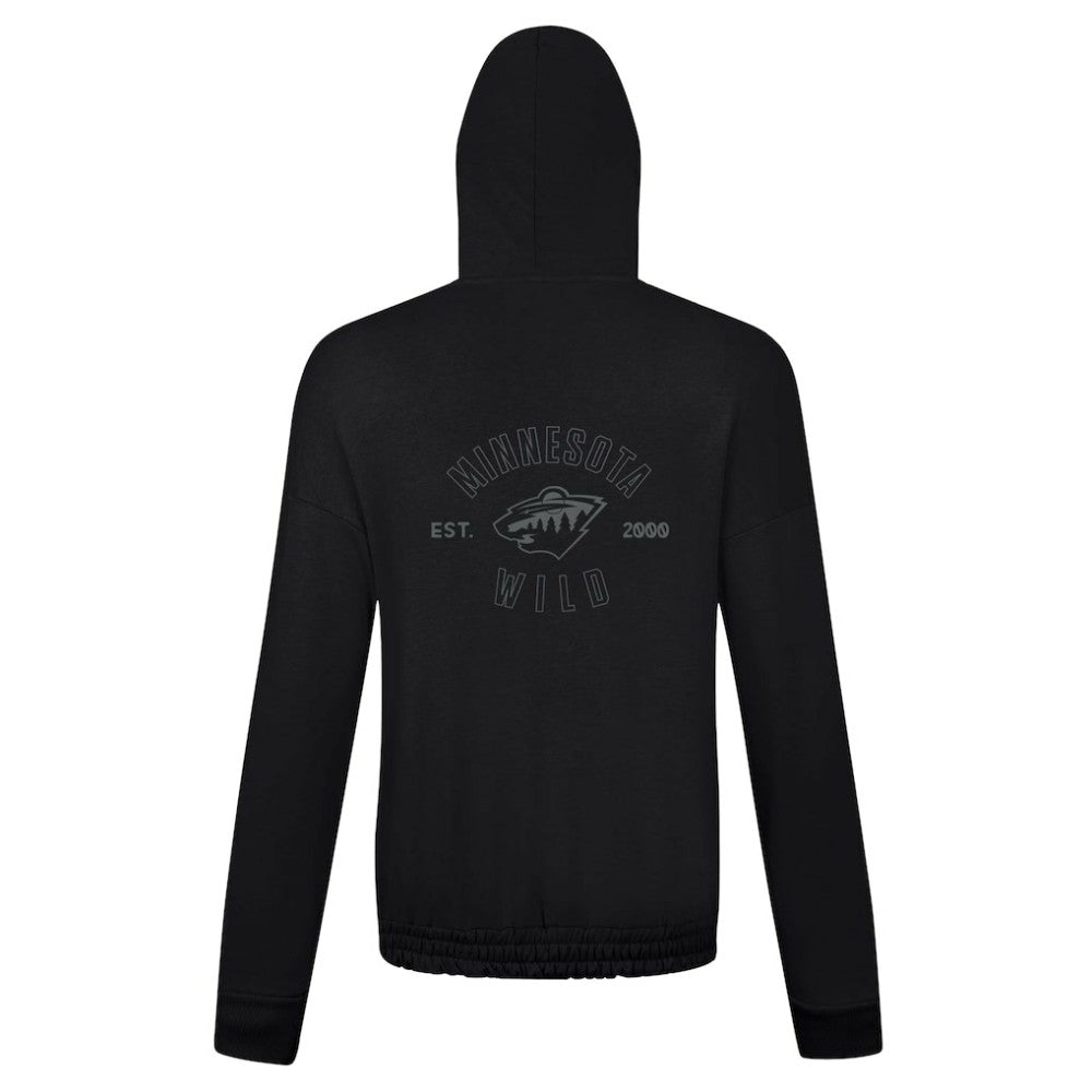 Minnesota Wild Levelwear Women's Waterfall Nightfall Pullover Hoodie - Black - NHL
