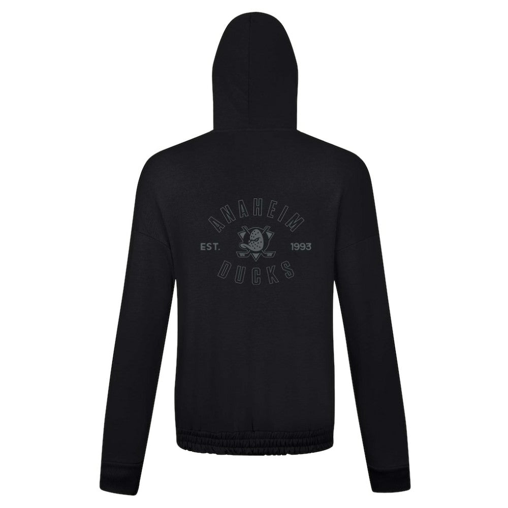 Anaheim Ducks Levelwear Women's Waterfall Nightfall Pullover Hoodie - Black - NHL