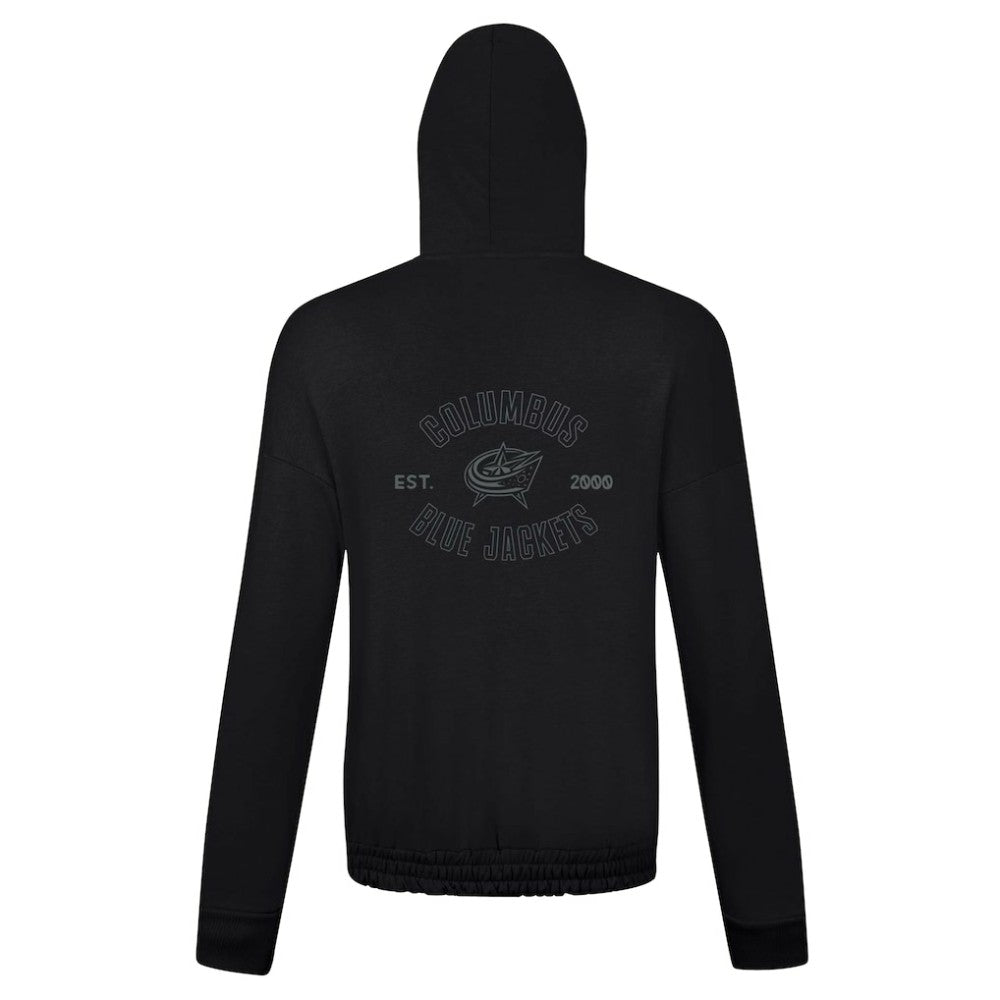 Columbus Blue Jackets Levelwear Women's Waterfall Nightfall Pullover Hoodie - Black - NHL