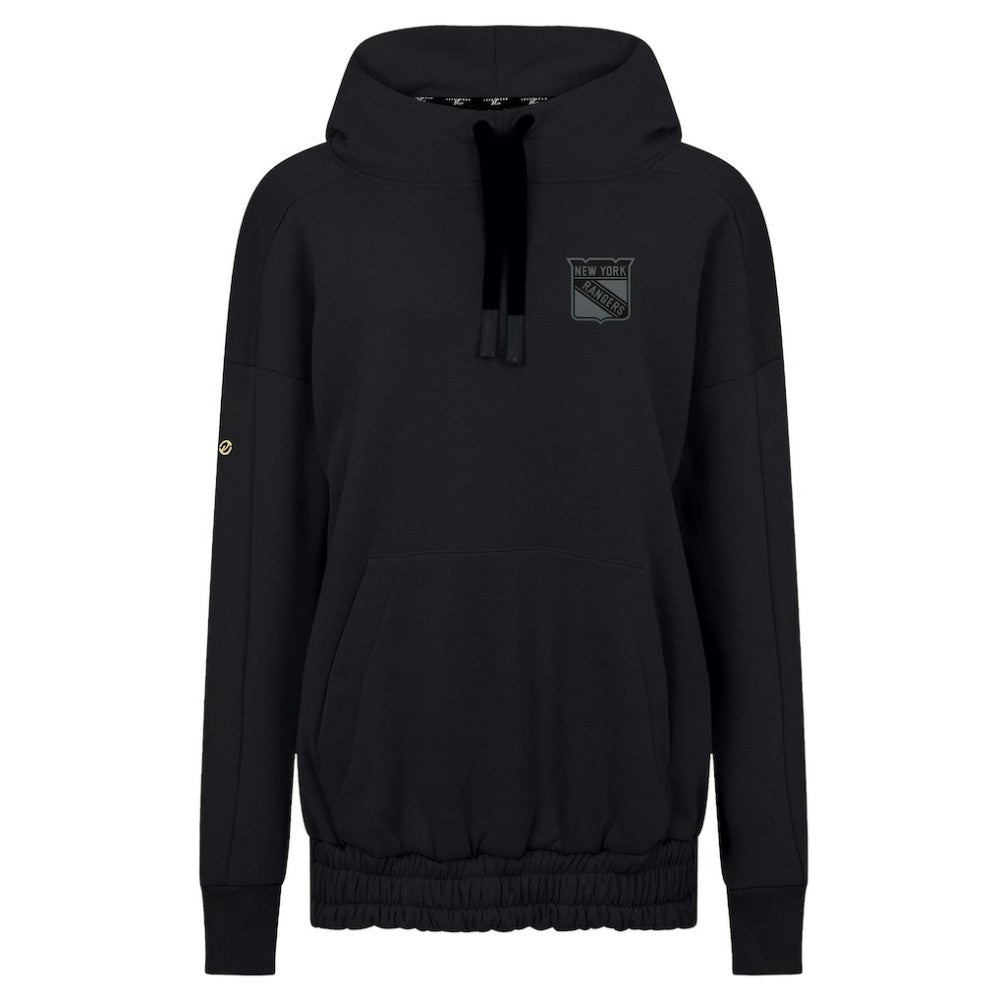 New York Rangers Levelwear Women's Waterfall Nightfall Pullover Hoodie - Black - NHL