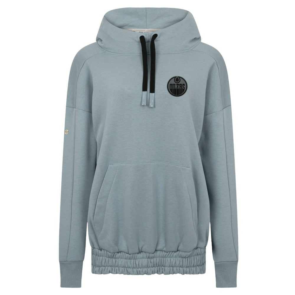 Edmonton Oilers Levelwear Women's Waterfall Nightfall Pullover Hoodie - Gray - NHL