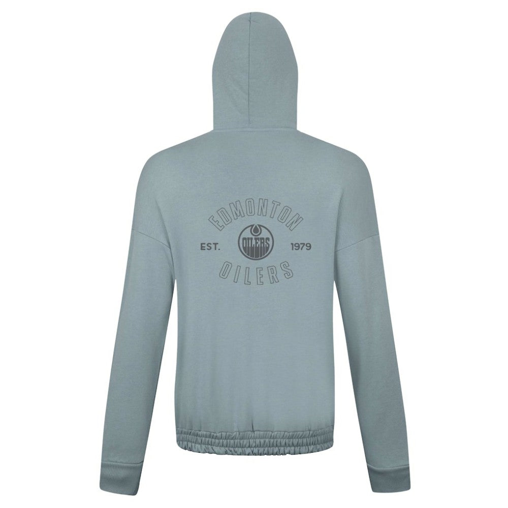 Edmonton Oilers Levelwear Women's Waterfall Nightfall Pullover Hoodie - Gray - NHL
