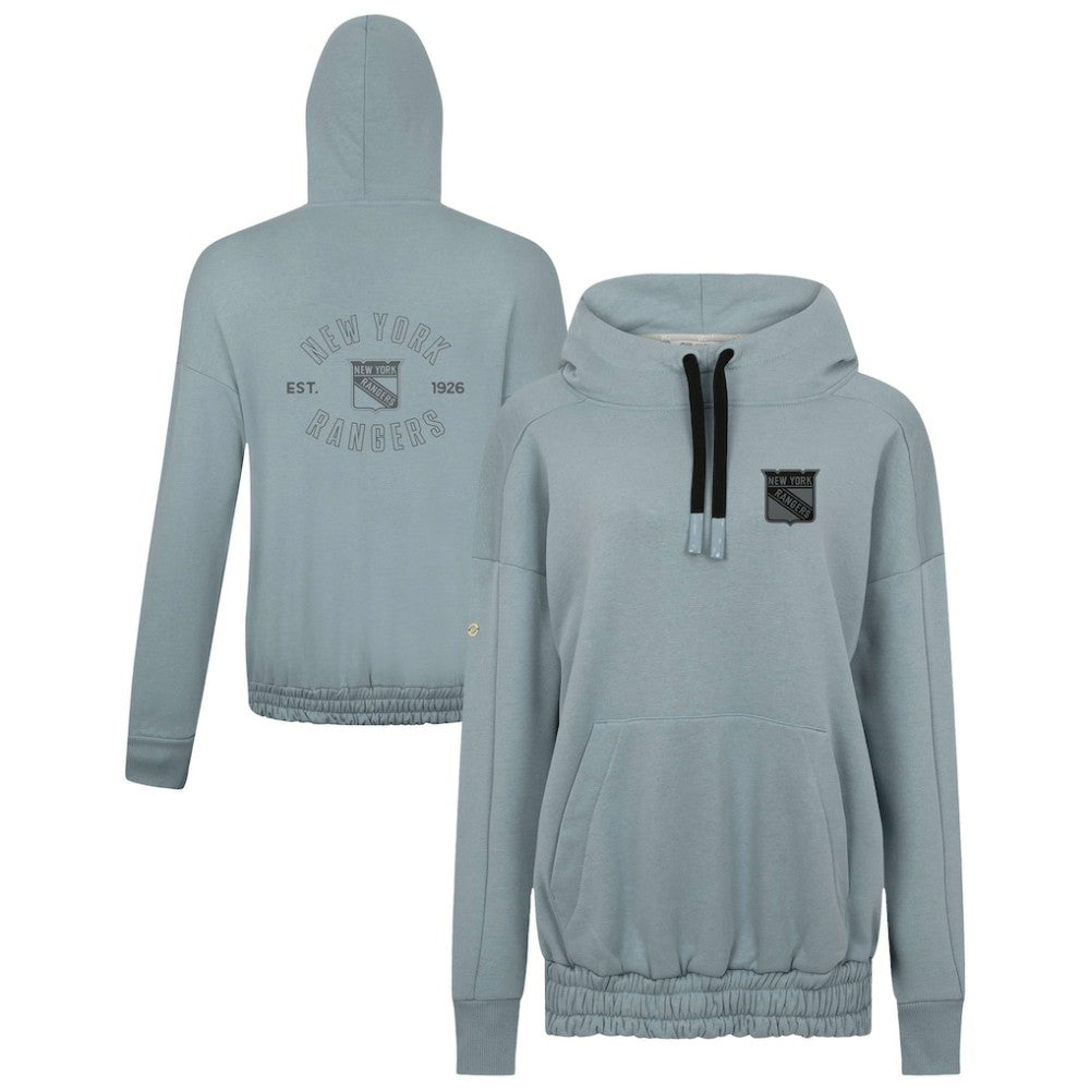 New York Rangers Levelwear Women's Waterfall Nightfall Pullover Hoodie - Gray - NHL