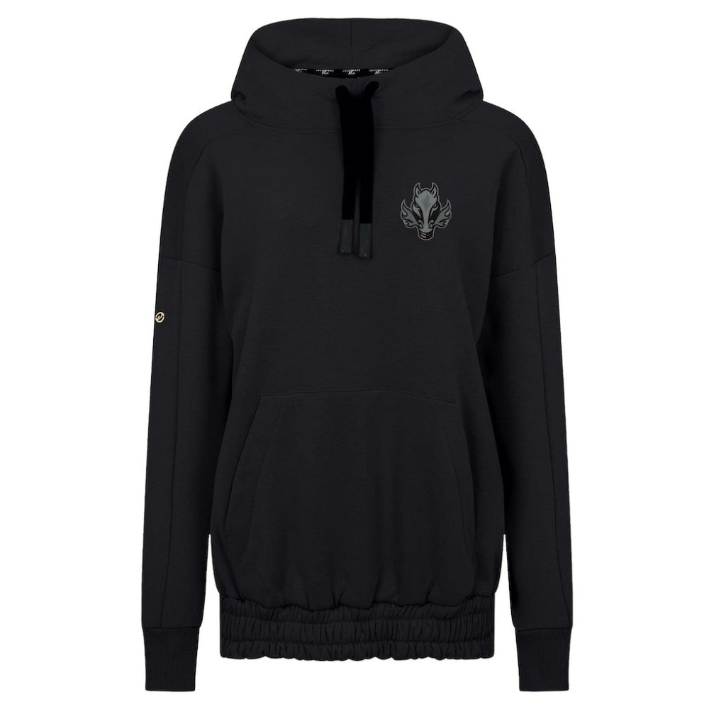 Calgary Flames Levelwear Women's Waterfall Nightfall Pullover Hoodie - Black - NHL