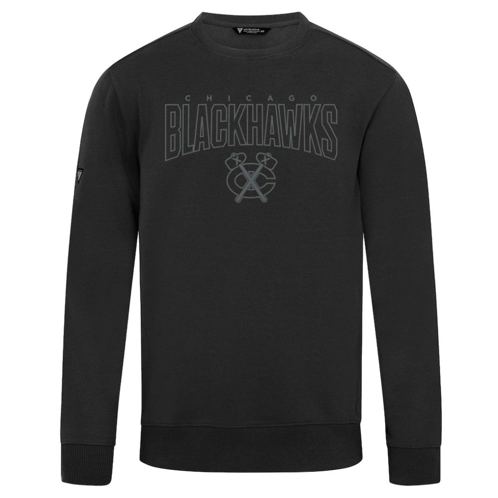 Chicago Blackhawks Levelwear Zane Darkmoon Pullover Sweatshirt - Black - NHL