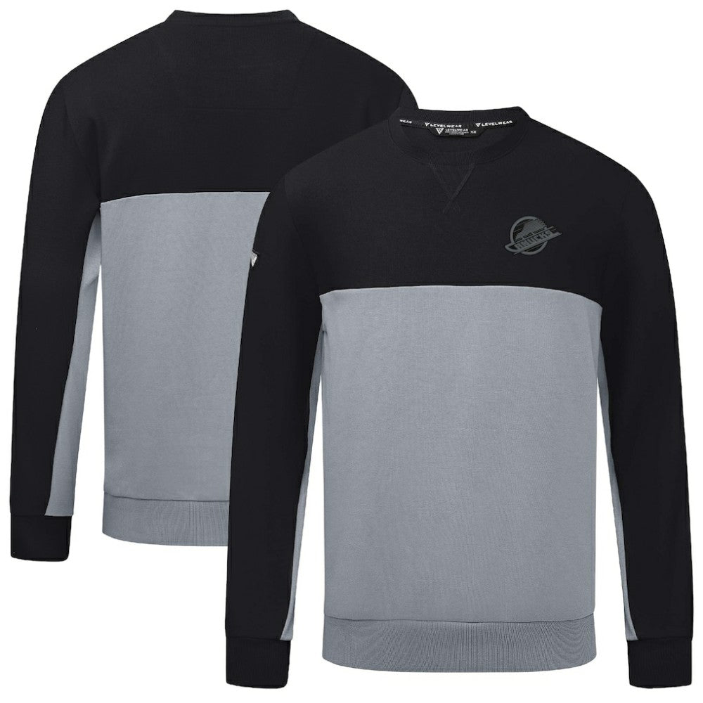Vancouver Canucks Levelwear Legacy Nightfall Pullover Sweatshirt - Black/Gray - NHL