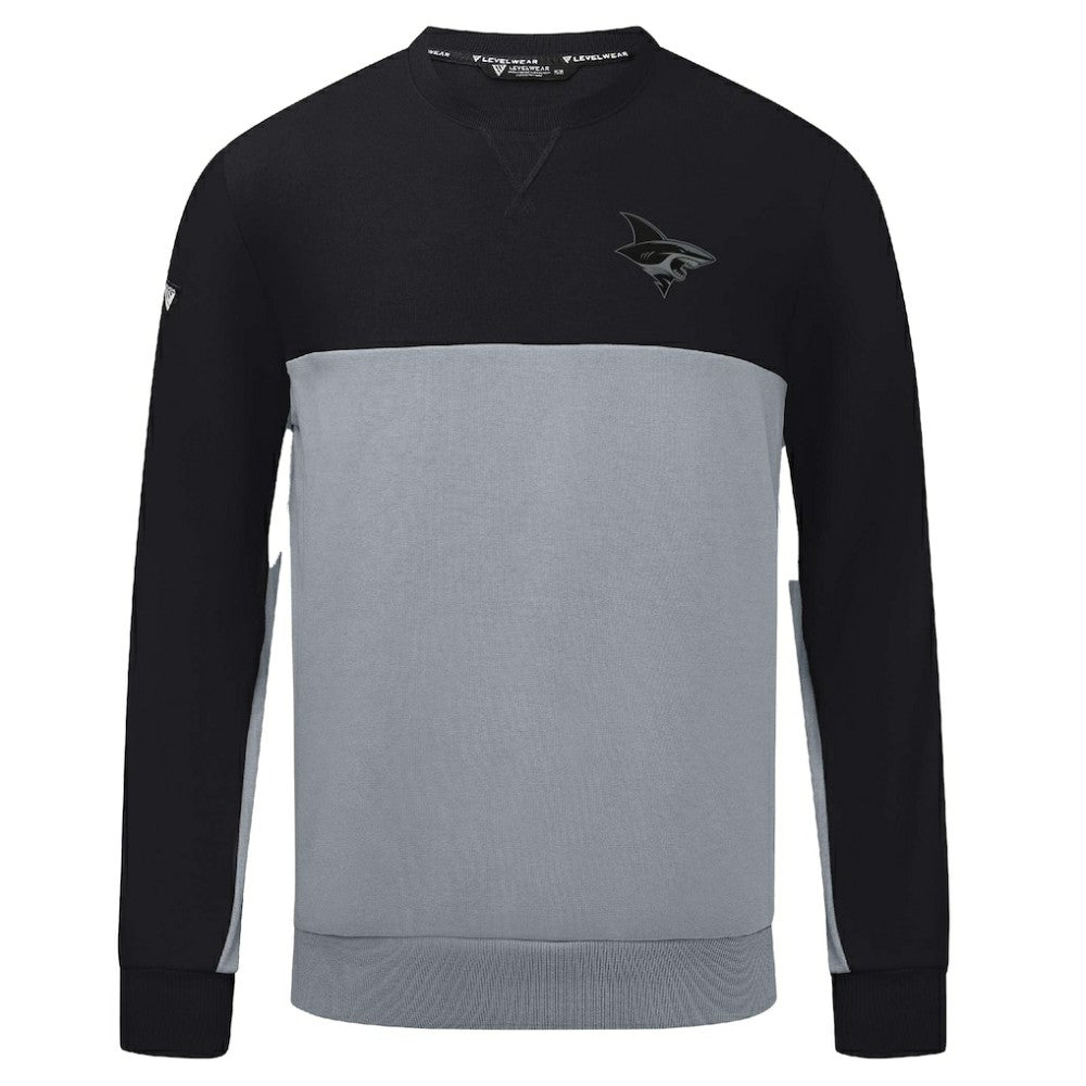 San Jose Sharks Levelwear Legacy Nightfall Pullover Sweatshirt - Black/Gray - NHL