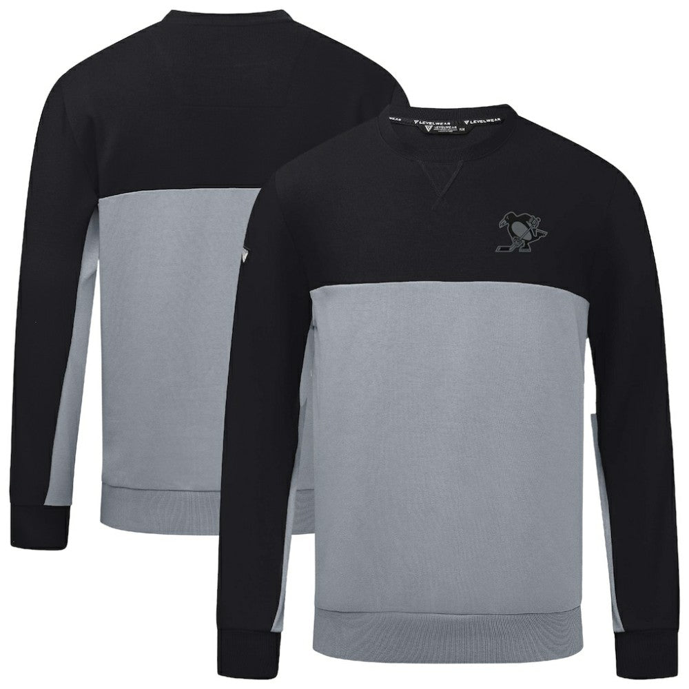 Pittsburgh Penguins Levelwear Legacy Nightfall Pullover Sweatshirt - Black/Gray - NHL