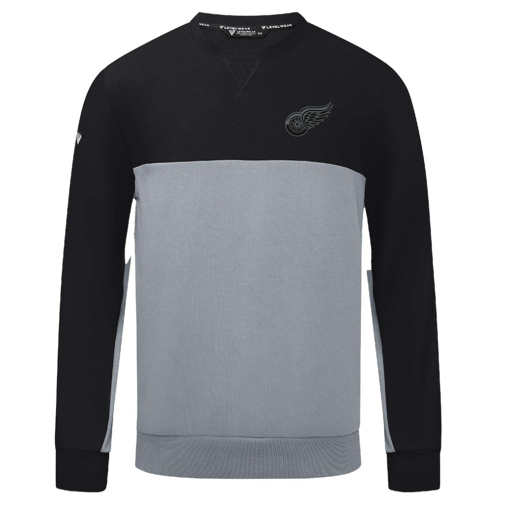 Detroit Red Wings Levelwear Legacy Nightfall Pullover Sweatshirt - Black/Gray - NHL