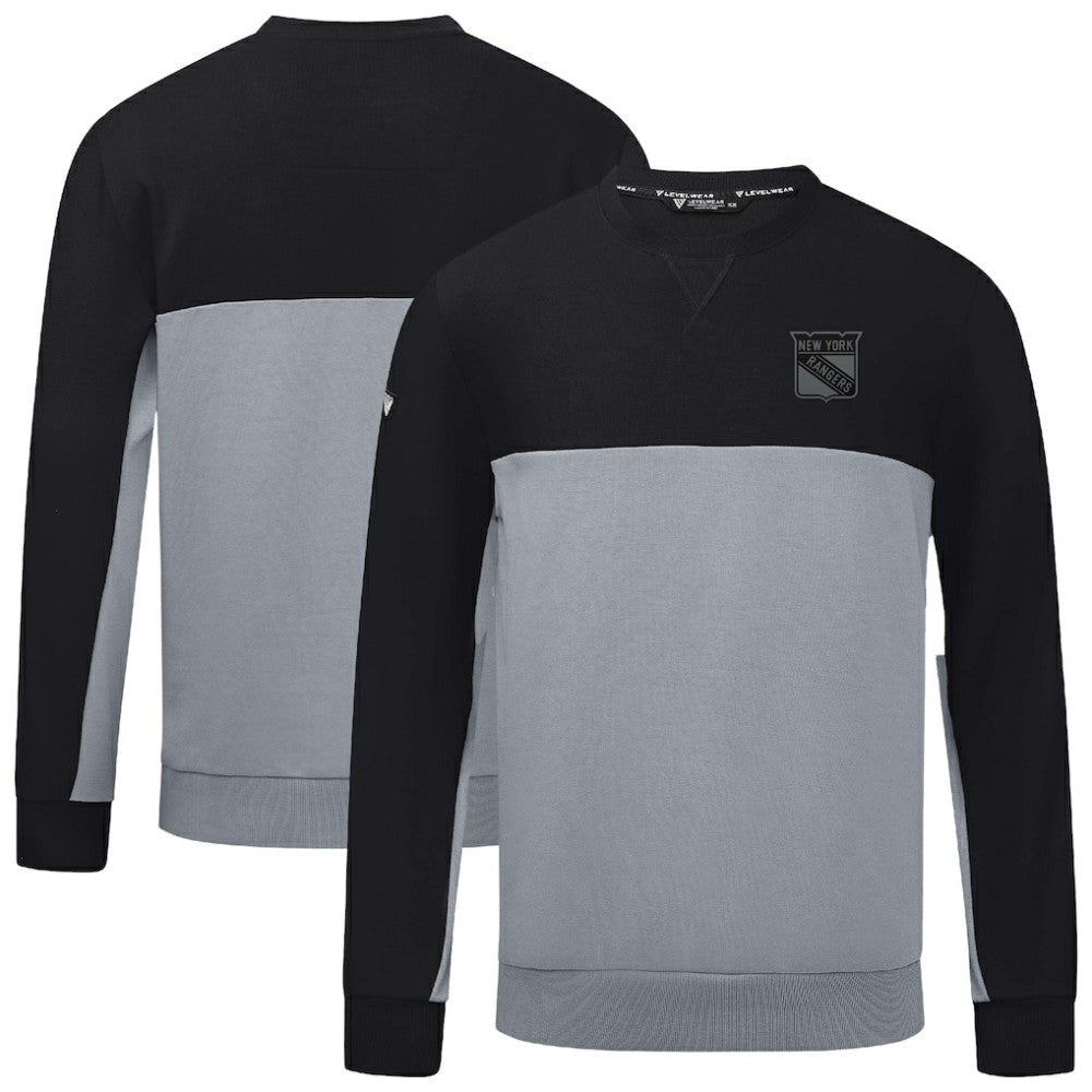 New York Rangers Levelwear Legacy Nightfall Pullover Sweatshirt - Black/Gray - NHL