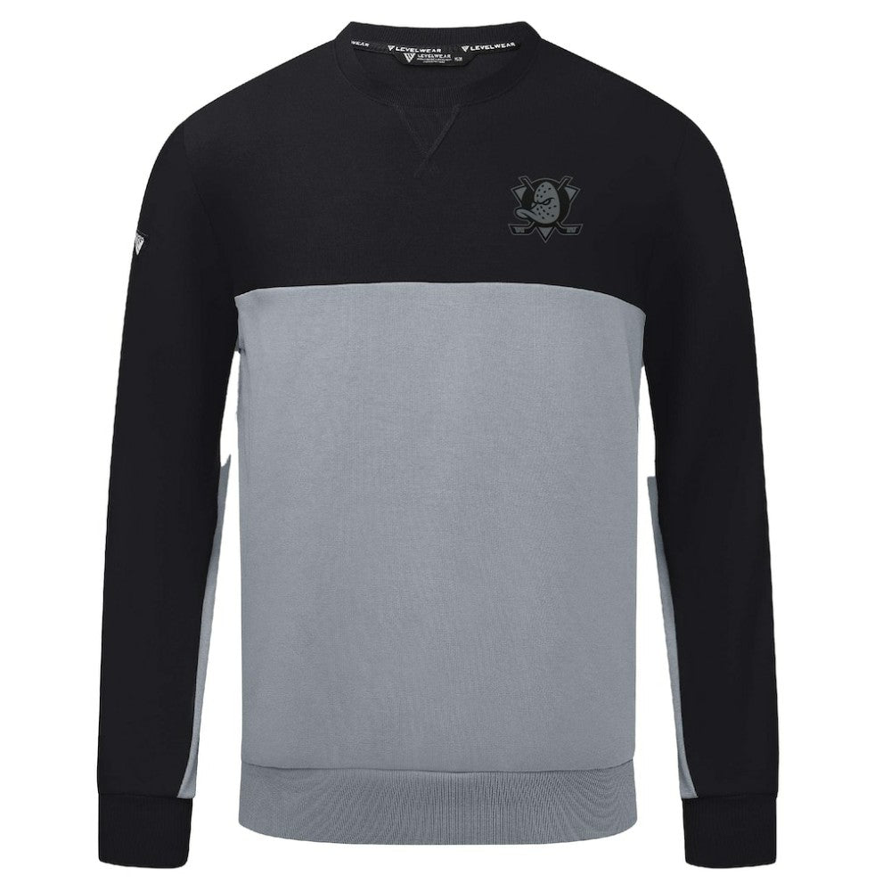 Anaheim Ducks Levelwear Legacy Nightfall Pullover Sweatshirt - Black/Gray - NHL