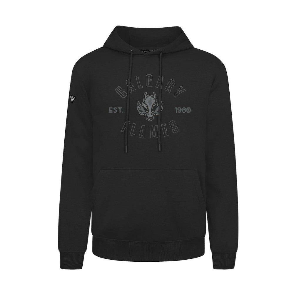 Calgary Flames Levelwear Podium Abyssal Pullover Hoodie - Black - NHL