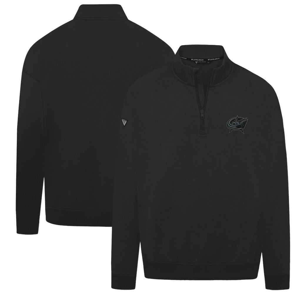 Columbus Blue Jackets Levelwear Murray Nightfall Quarter-Zip Jacket - Black - NHL