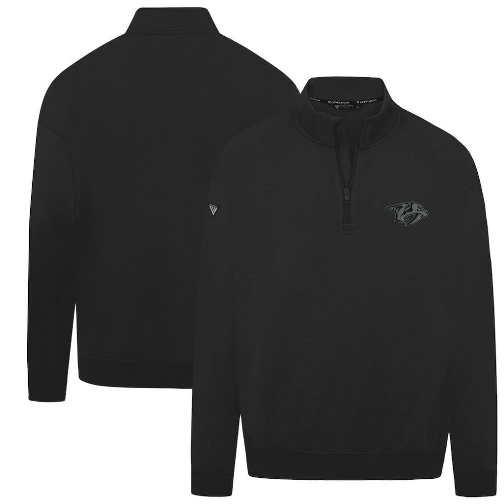 Nashville Predators Levelwear Murray Nightfall Quarter-Zip Jacket - Black - NHL