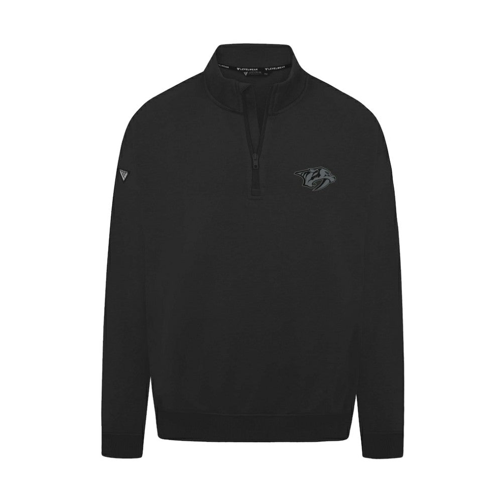 Nashville Predators Levelwear Murray Nightfall Quarter-Zip Jacket - Black - NHL
