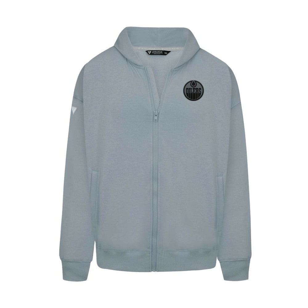 Edmonton Oilers Levelwear Uphill Abyssal Full-Zip Hoodie - Gray - NHL