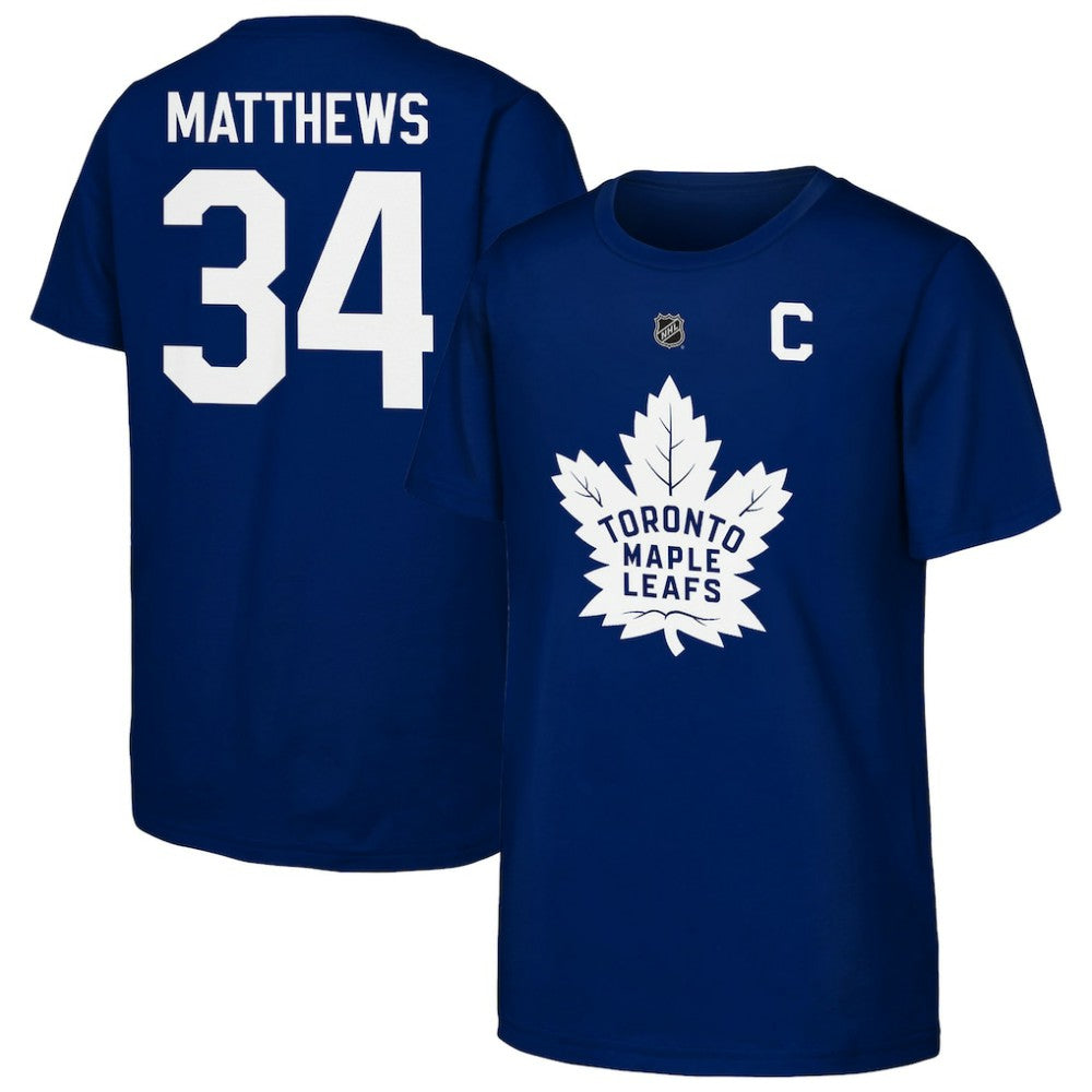 Auston Matthews Toronto Maple Leafs Outerstuff Youth Player Name & Number T-Shirt - Blue - NHL