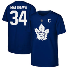 Auston Matthews Toronto Maple Leafs Outerstuff Youth Player Name & Number T-Shirt - Blue - NHL