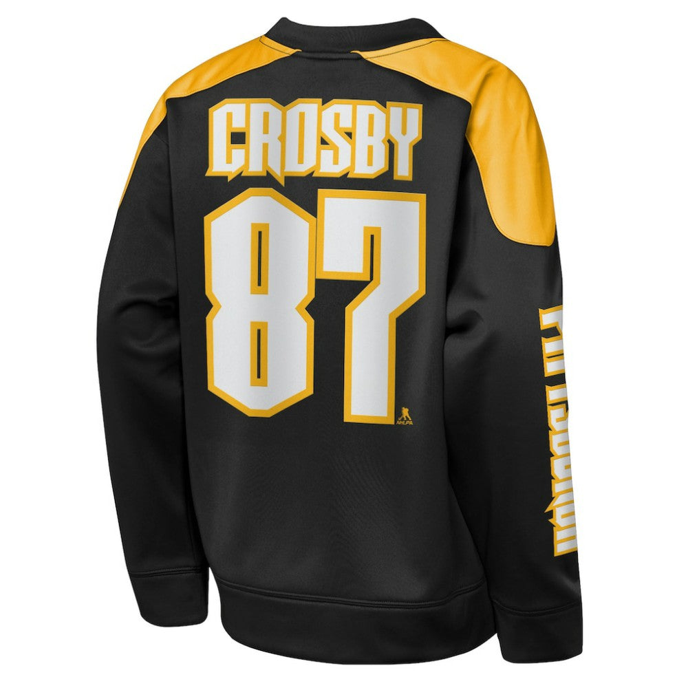 Sidney Crosby Pittsburgh Penguins Outerstuff Youth Best Defense Name & Number Crewneck Sweatshirt - Black - NHL