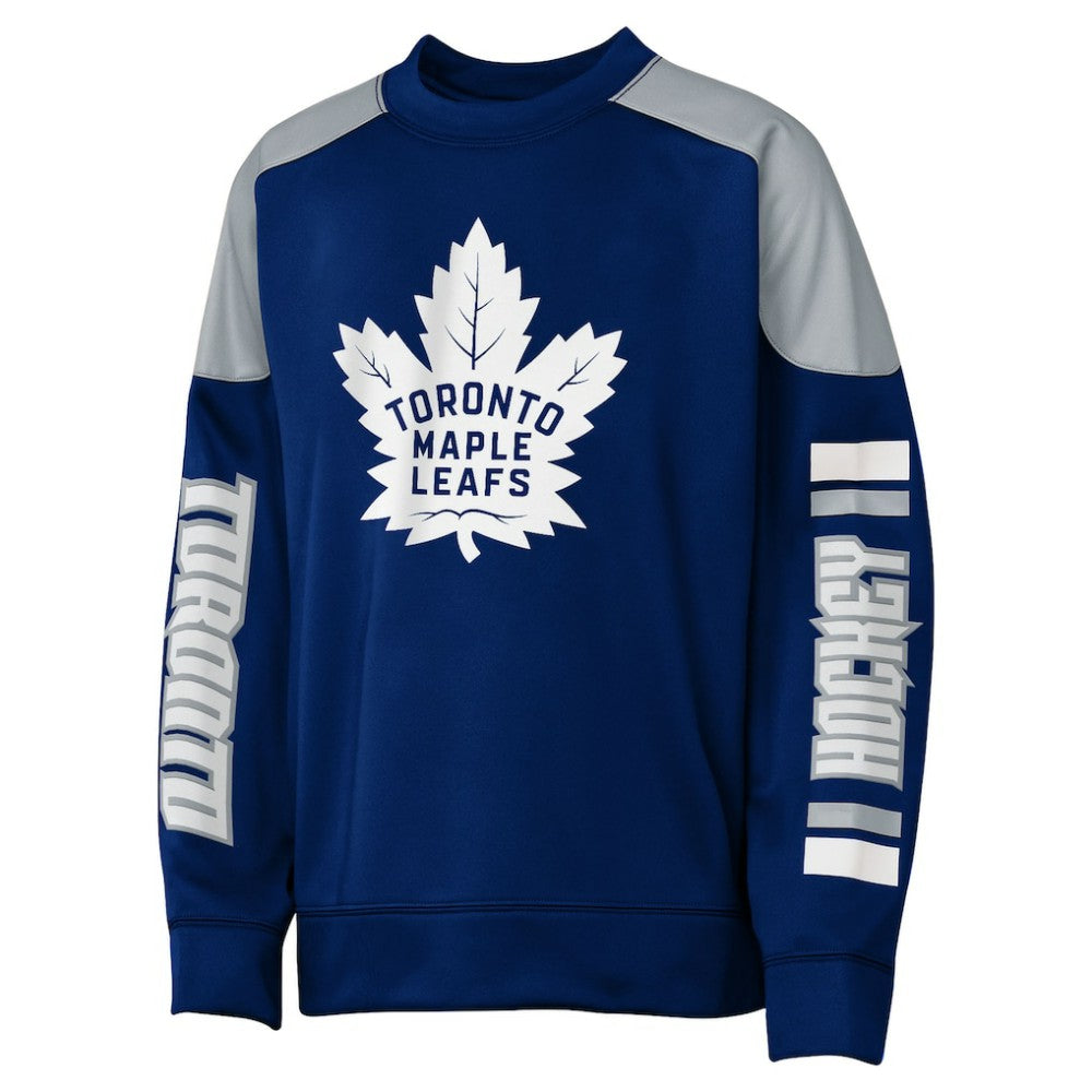 Auston Matthews Toronto Maple Leafs Outerstuff Youth Best Defense Name & Number Crewneck Sweatshirt - Blue - NHL