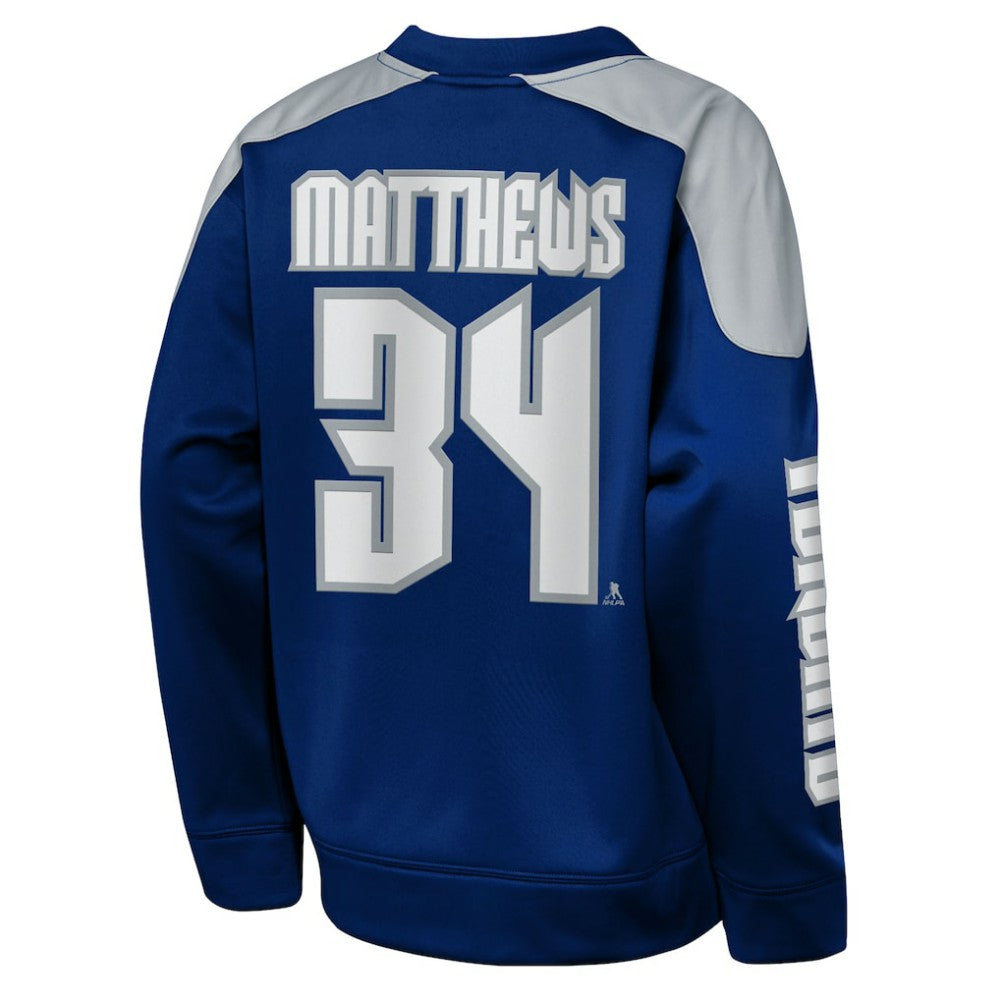 Auston Matthews Toronto Maple Leafs Outerstuff Youth Best Defense Name & Number Crewneck Sweatshirt - Blue - NHL
