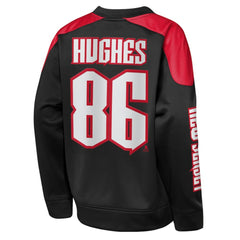 Jack Hughes New Jersey Devils Outerstuff Youth Best Defense Name & Number Crewneck Sweatshirt - Black - NHL