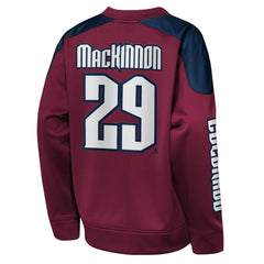 Nathan MacKinnon Colorado Avalanche Outerstuff Youth Best Defense Name & Number Crewneck Sweatshirt - Burgundy - NHL