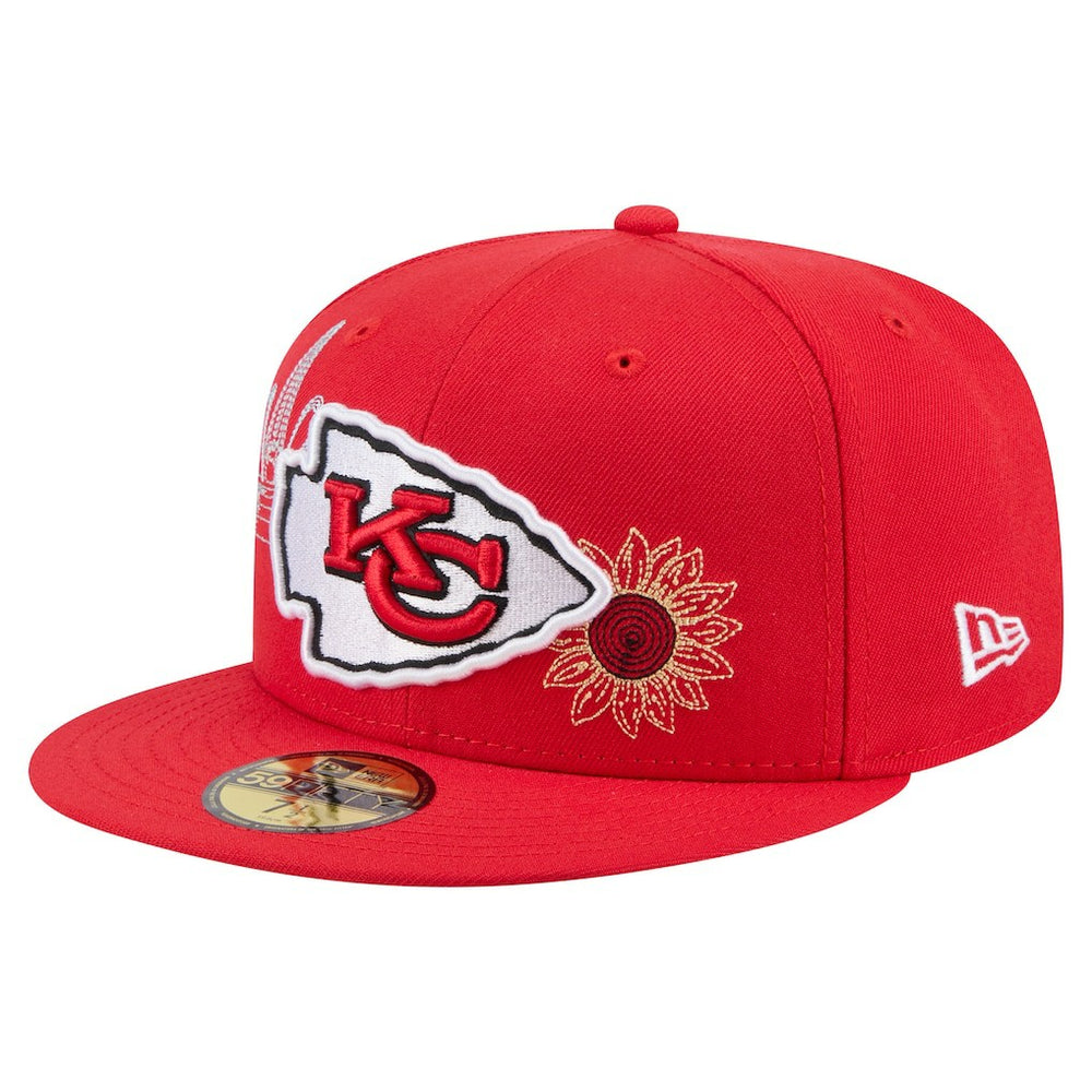 Kansas City Chiefs New Era State Stitch 59FIFTY Fitted Hat Red | NFL