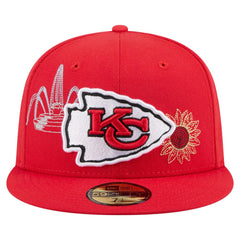 Kansas City Chiefs New Era State Stitch 59FIFTY Fitted Hat Red | NFL