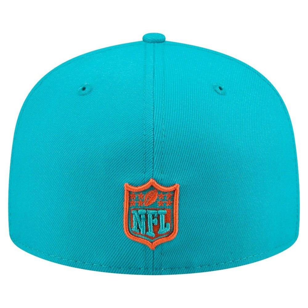 Miami Dolphins New Era State Stitch 59FIFTY Fitted Hat Aqua | NFL
