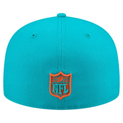 Miami Dolphins New Era State Stitch 59FIFTY Fitted Hat Aqua | NFL