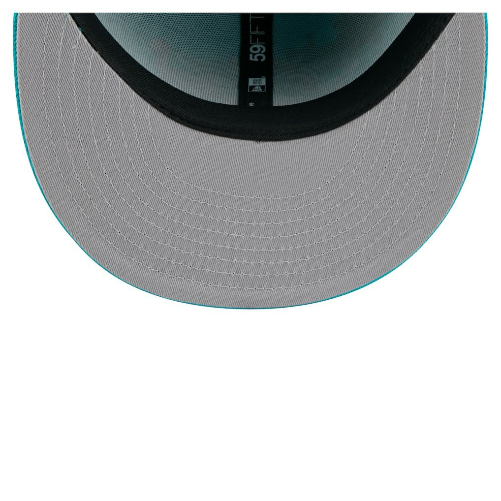 Miami Dolphins New Era State Stitch 59FIFTY Fitted Hat Aqua | NFL