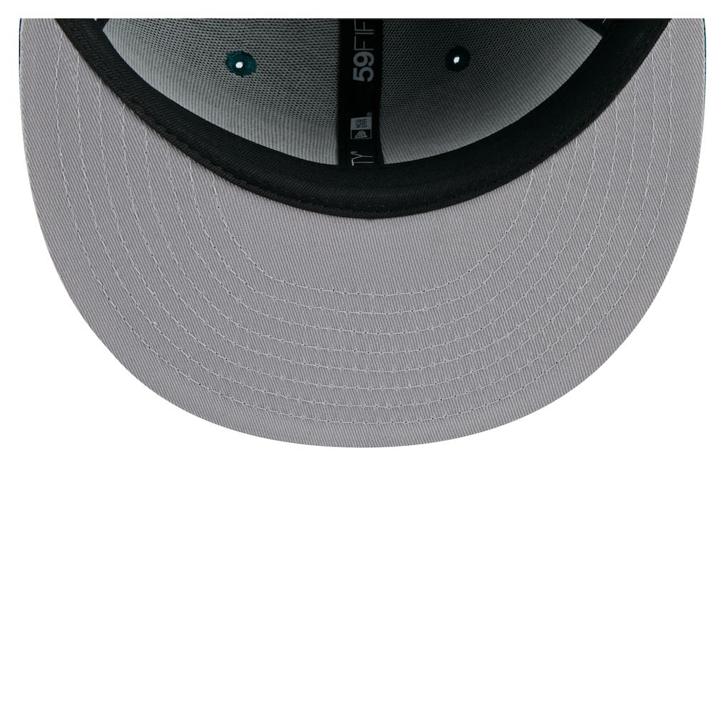 Philadelphia Eagles New Era State Stitch 59FIFTY Fitted Hat Midnight Green | NFL