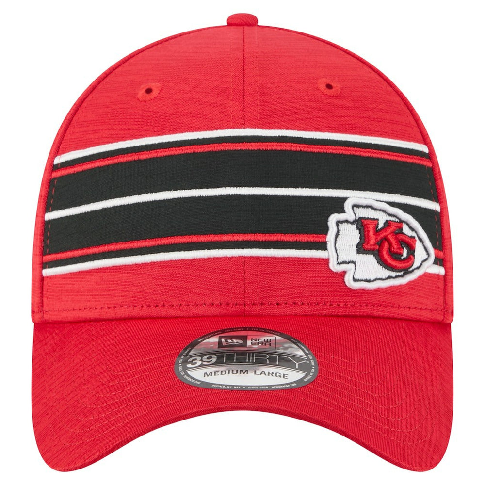 Kansas City Chiefs New Era Stripes 39THIRTY Flex Hat Red | NFL