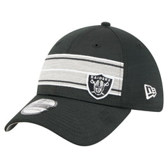 Las Vegas Raiders New Era Stripes 39THIRTY Flex Hat Black | NFL