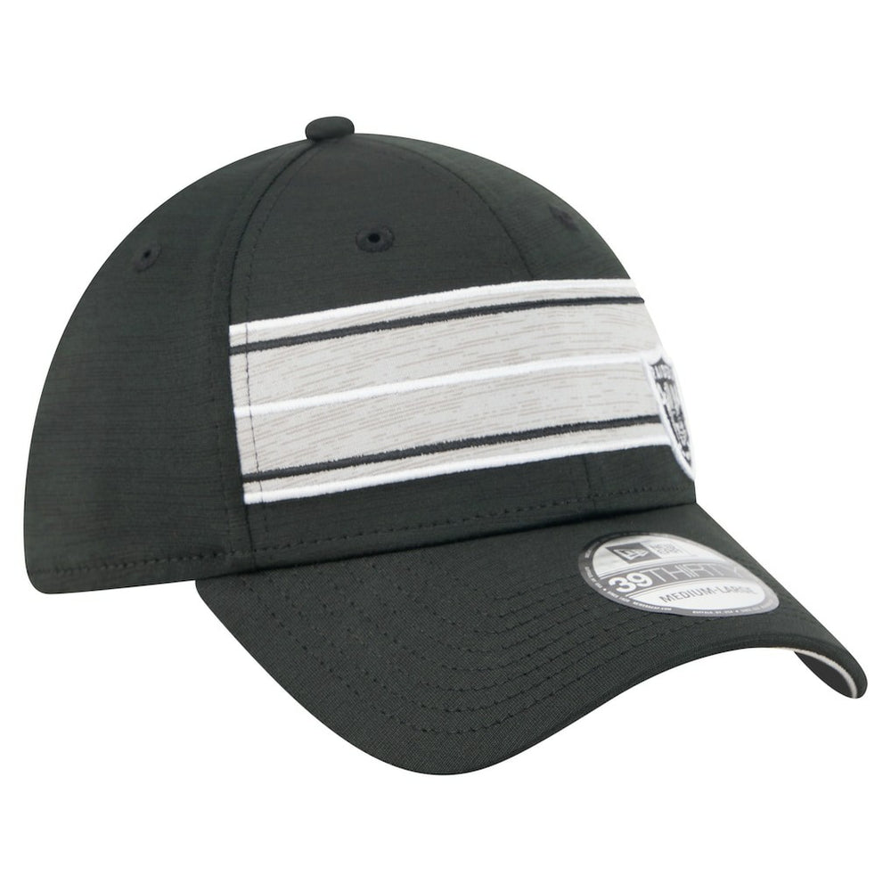 Las Vegas Raiders New Era Stripes 39THIRTY Flex Hat Black | NFL
