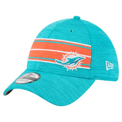 Miami Dolphins New Era Stripes 39THIRTY Flex Hat Aqua | NFL