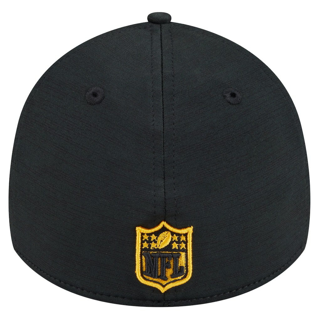 Pittsburgh Steelers New Era Stripes 39THIRTY Flex Hat Black | NFL