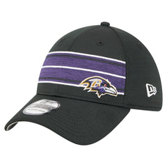 Baltimore Ravens New Era Stripes 39THIRTY Flex Hat Black | NFL