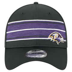 Baltimore Ravens New Era Stripes 39THIRTY Flex Hat Black | NFL