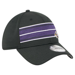 Baltimore Ravens New Era Stripes 39THIRTY Flex Hat Black | NFL
