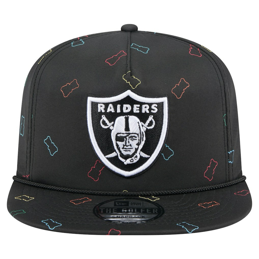 Las Vegas Raiders New Era Gummy Golfer Snapback Hat Black | NFL