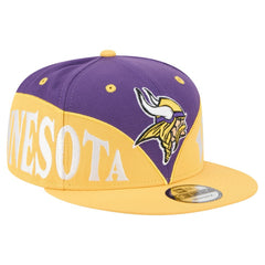 Minnesota Vikings New Era Split 9FIFTY Snapback Hat Purple/Gold | NFL